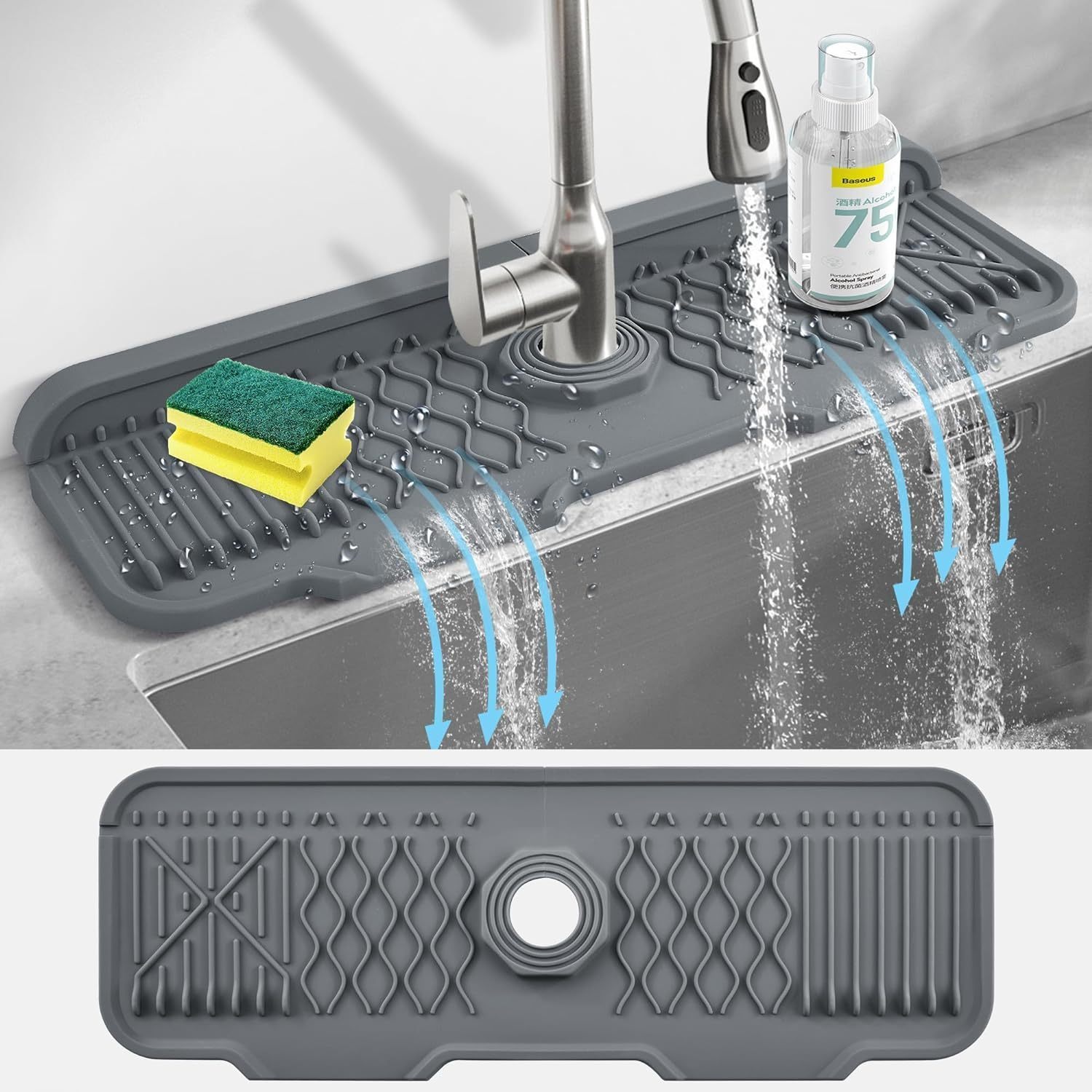 Silicone Tap Washer - Easy Clean Silicone Faucet Splash Guard