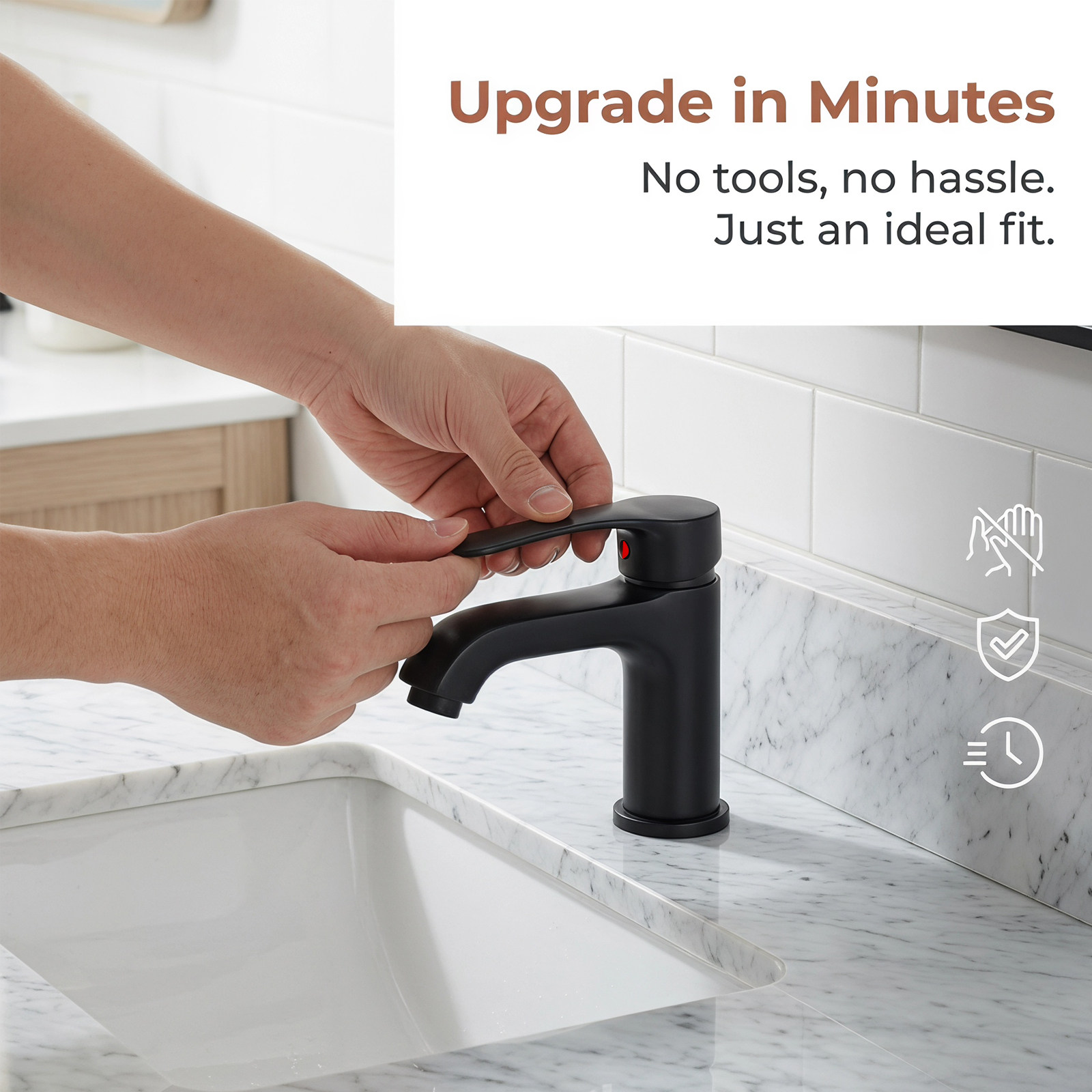 มือจับก๊อกน้ำสีดำแบบคันโยกเดี่ - Basin Mixer Cartridge บทวิจารณ์และราคา